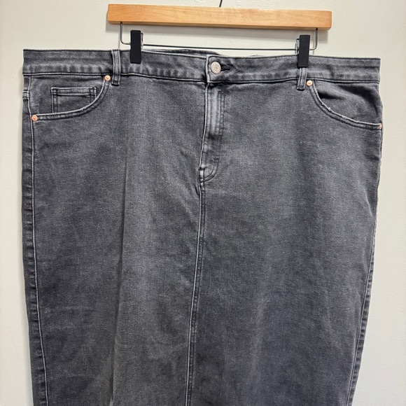 Addition Elle Responsible, Grey Denim Maxi Skirt Size 24 - Picture 6 of 13